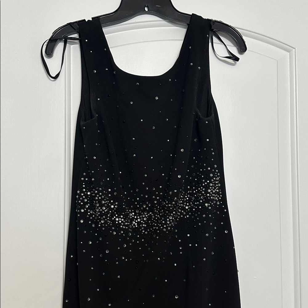 Jessica Howard Black Dress with Silver Details